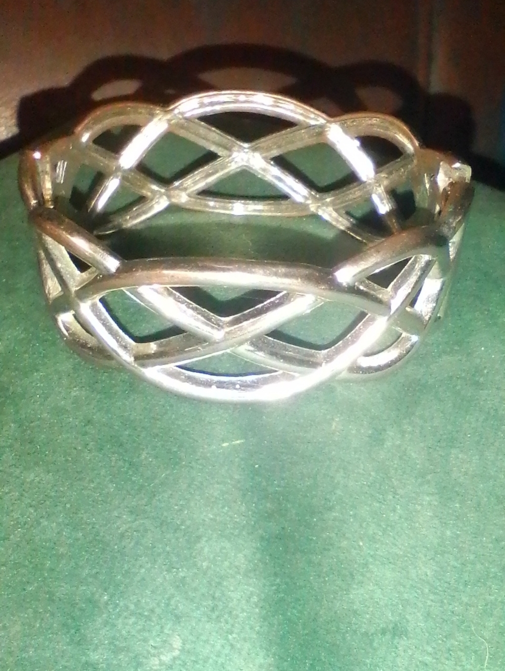 Open Celtic Knot Silver Bangle Bracelet - Women's Jewelry